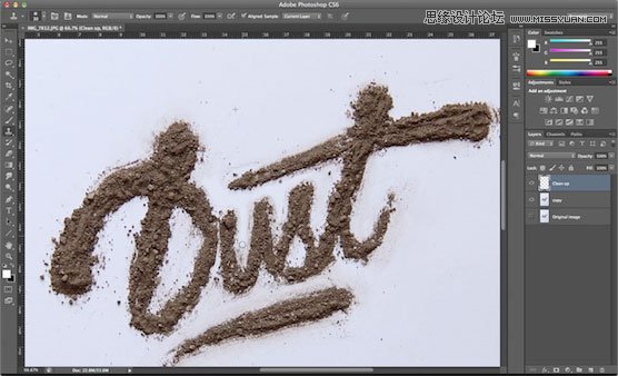 Photoshop創(chuàng)建原汁原味的塵土字體教程,PS教程,思緣教程網(wǎng)