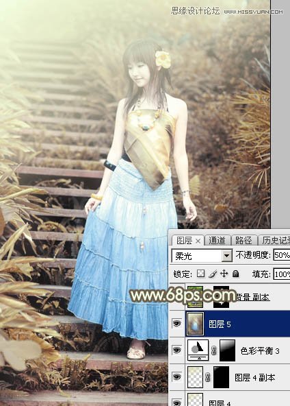 Photoshop調(diào)出可愛女孩日系逆光效果,PS教程,思緣教程網(wǎng)