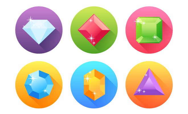 flat precious gem tutorial illustrator